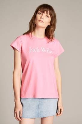 Jack Wills Womens Pink Forstal Boyfriend T-Shirt - Pink