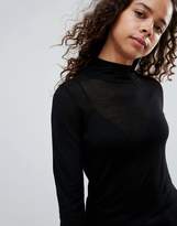 Thumbnail for your product : ASOS Petite PETITE Sweater with Turtleneck in Sheer Knit