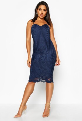 boohoo blue midi dress
