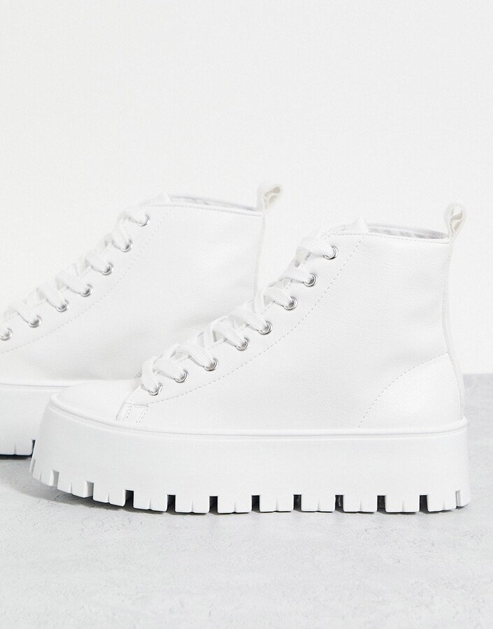 white chunky high tops
