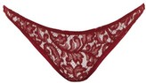 Thumbnail for your product : Coco de Mer Eugenia Leavers Lace And Velvet Cut-out Briefs - Red