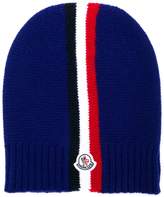 Thumbnail for your product : Moncler Kids striped beanie hat