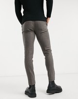 Thumbnail for your product : ASOS DESIGN super skinny smart trousers in puppy tooth wool mix