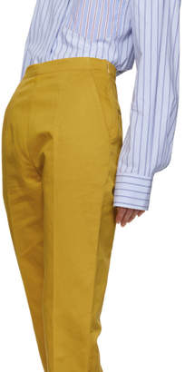 Marni Yellow Drill Cropped Trousers