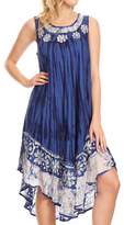 Thumbnail for your product : Sakkas 15009 - Alexis Embroidered Long Sleeveless Floral Caftan Dress/Cover Up - OS