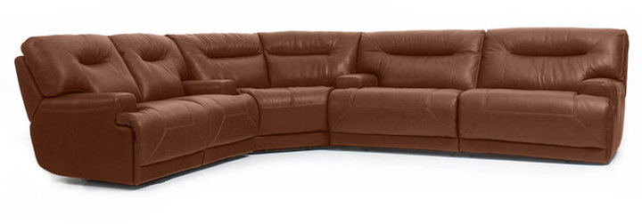 Ricardo Leather 3 Piece Power Reclining, Danvors 7 Pc Leather Sectional Sofa With 4 Power Recliners