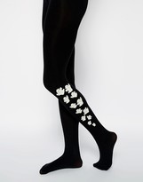 Thumbnail for your product : ASOS Halloween Ghost Tights Glow In The Dark