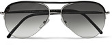 Thumbnail for your product : Cutler and Gross Leather-Trimmed Acetate Aviator Sunglasses
