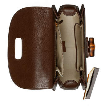 Gucci Bamboo Classic Canvas Top-Handle Shoulder Bag