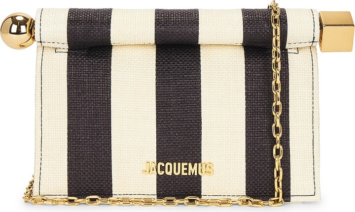 JACQUEMUS La Petite Pochette Rond Carre in Black & White
