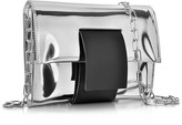 Thumbnail for your product : MM6 Maison Martin Margiela Silver Laminated Eco Leather Clutch w/Chain Strap