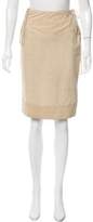 Thumbnail for your product : J. Mendel Suede Knee-Length Skirt