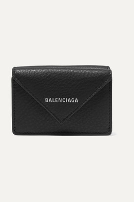 Balenciaga Papier Mini Printed Textured-leather Wallet - Black