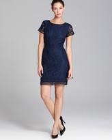 Thumbnail for your product : Shelli Segal Laundry by Petites Cutout Back Lace Dress - Cap Sleeve