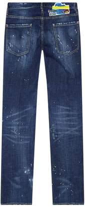 DSQUARED2 Colour Splash Distressed Jeans
