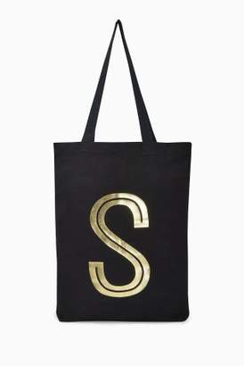 Next Womens Black Initial Shopper Bag