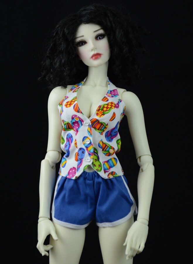 Fairyland's Feeple 65 Halter-style Vest, Also Fits Similar Curvy Bjds in Color & Theme Choice