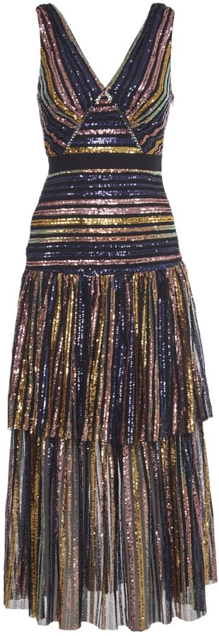 self portrait striped dress