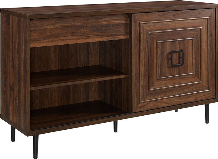 52" Modern Sliding Door Sideboard Dark Walnut Saracina Home ShopStyle