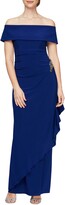 Thumbnail for your product : Alex Evenings Off the Shoulder Embellished Column Gown
