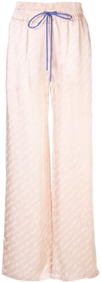 off white wide leg trousers