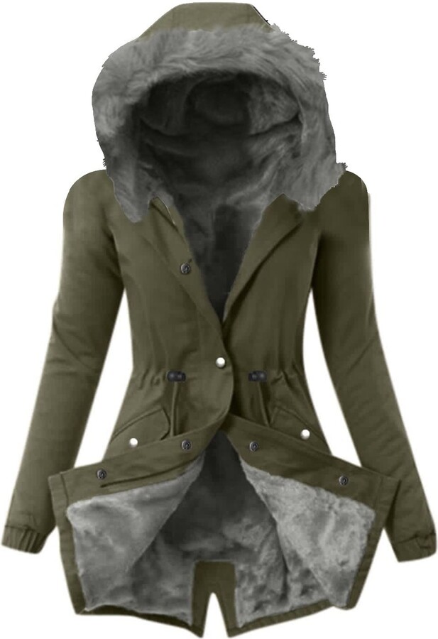 FunAloe Coats for Women UK Women Peacoat Jacket Long Puffer