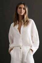 Thumbnail for your product : Reiss Ivory Ellis Oversized Long Sleeve Shirt
