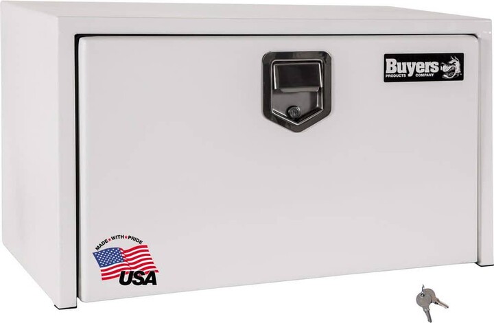 Buyers Products 18 in. x 18 in. x 30 in. White Steel Underbody Truck Tool Box
