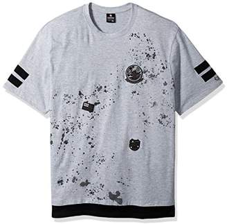 Southpole Men's Short Sleeve Crew Neck Tee With Patch and Prints