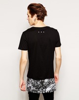 Thumbnail for your product : AKA New York 679 AKA Longline T-Shirt with Printed Hem and Side Zips