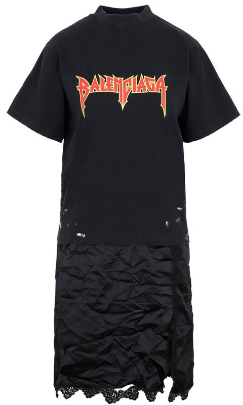 Balenciaga logo-print T-shirt dress - ShopStyle