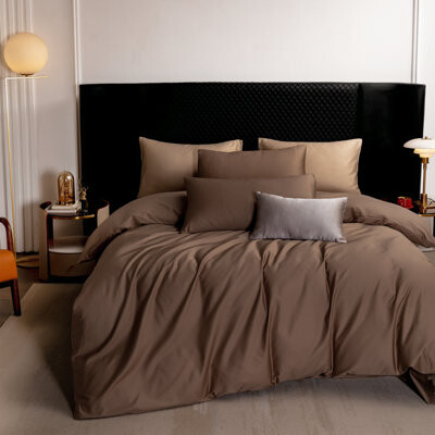 MooMee Duvet Cover Set 600TC 100% Long-Staple Cotton Silky Sateen Look Luxury