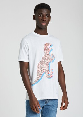 Paul Smith Men's White Large Dino Print T-Shirt - ShopStyle