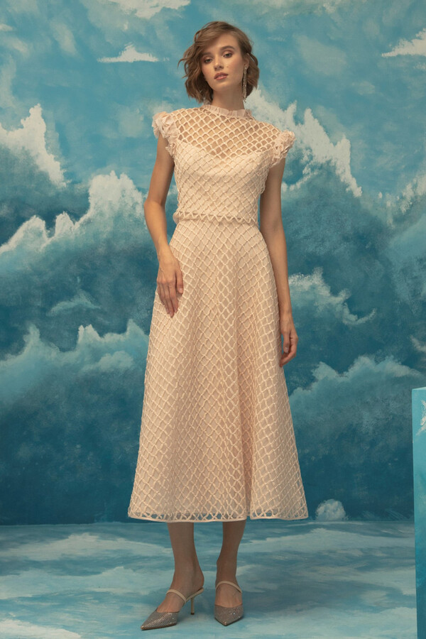 Gemy Maalouf Blush Midi Dress ShopStyle