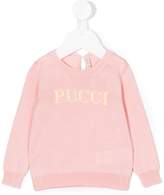 Thumbnail for your product : Emilio Pucci Junior logo intarsia sweater