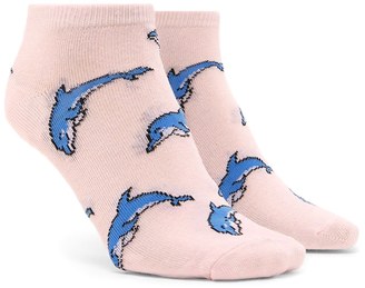Forever 21 FOREVER 21+ Dolphin Print Ankle Socks