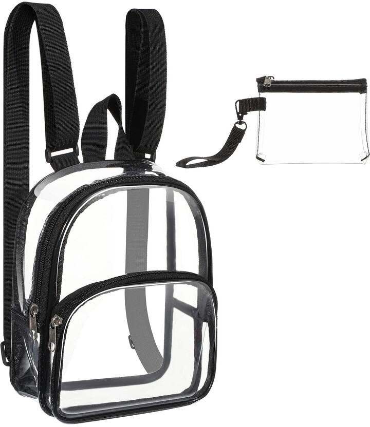 Weewooday Clear Mini Backpack Stadium Transparent Small See Through Bag