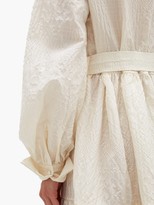 Thumbnail for your product : Taller Marmo Capri Belted Textured Silk-blend Shirt Dress - White