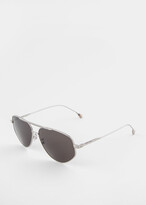 Thumbnail for your product : Paul Smith Shiny Silver 'Drake' Sunglasses