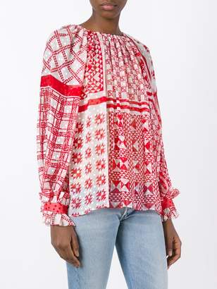Fendi geometric print blouse