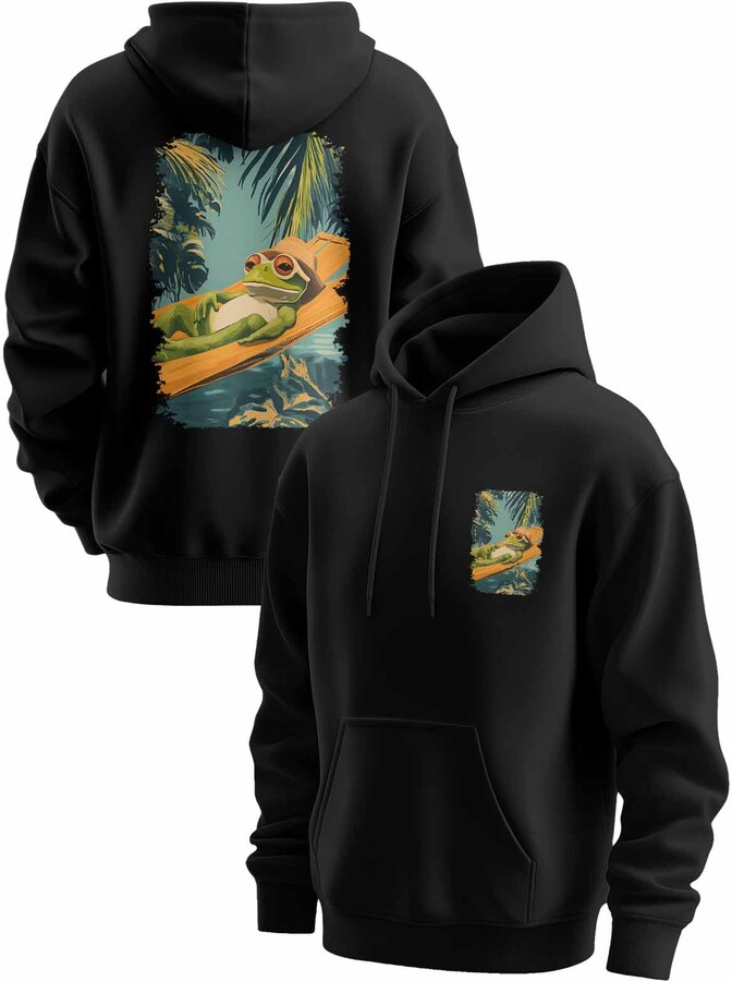 Xiidiekbish Resting on Hoodies for Men Lounge Chair Graphic Print Long Sleeve Drawstring Hoodie Pullover Sweatshirt with Pocket