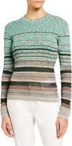 Thumbnail for your product : M Missoni Space-Dye Crewneck Sweater with Metallic Stripes