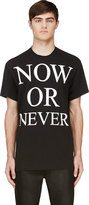 Thumbnail for your product : Neil Barrett Black 'Now Or Never' T-Shirt