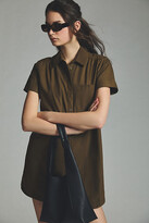 Thumbnail for your product : Maeve Mini Buttondown Shirt Dress Green