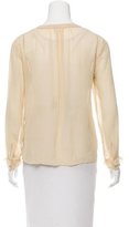 Thumbnail for your product : By Malene Birger Silk Button-Up Top