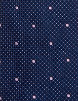 Thumbnail for your product : Marks and Spencer Pure Silk Textured Spotted Tie