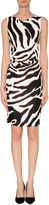 Thumbnail for your product : Diane von Furstenberg Silk Glasmary Dress in Zebra Shadow Black