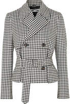 Thumbnail for your product : McQ Belted Gingham Wool-twill Jacket