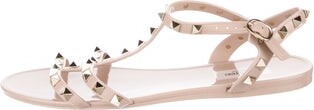 Valentino Rockstud Accents Rubber Gladiator Sandals