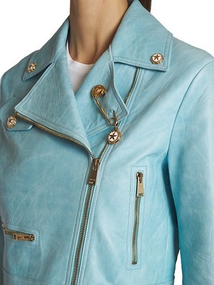 Versace Safety Pin Nappa Leather Jacket